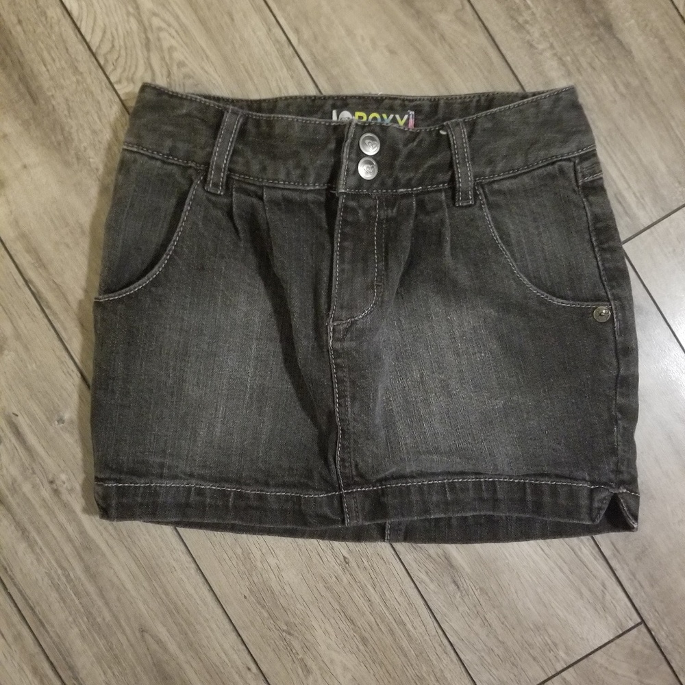 Girls Roxy Black denim skirt